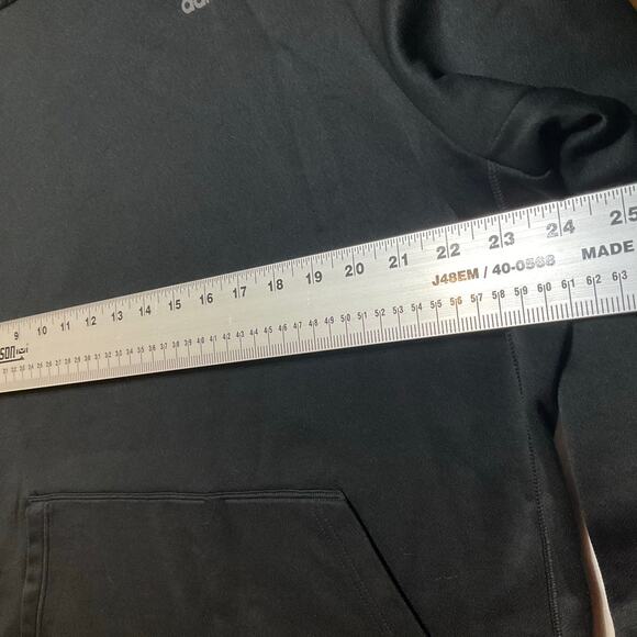 Adidas Men Hoodie size XL Black Long Sleeve Kangaroo Pouch Active Pullover - Picture 5 of 9